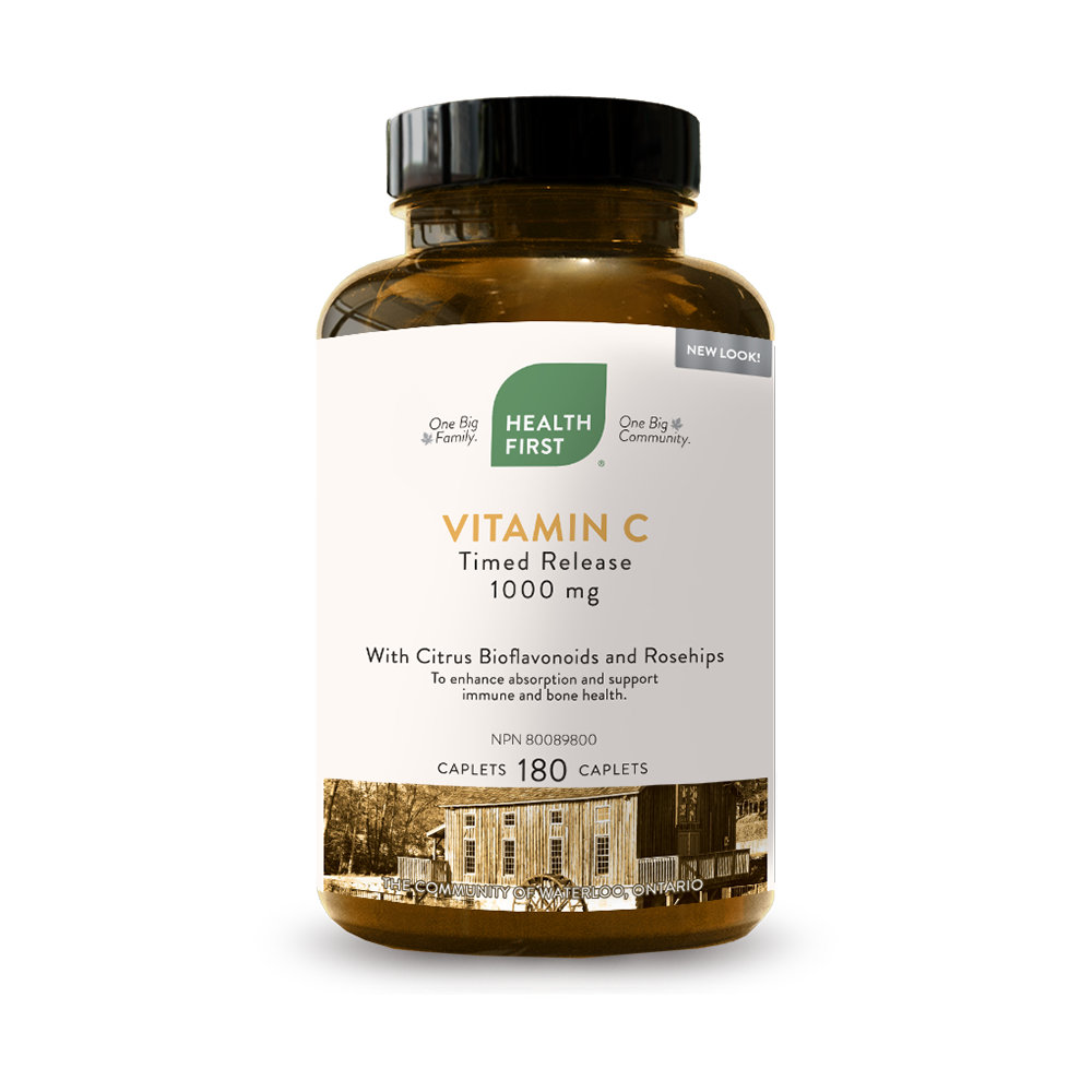 Vitamin C 1000mg timed release 180 Caplets (Health First)