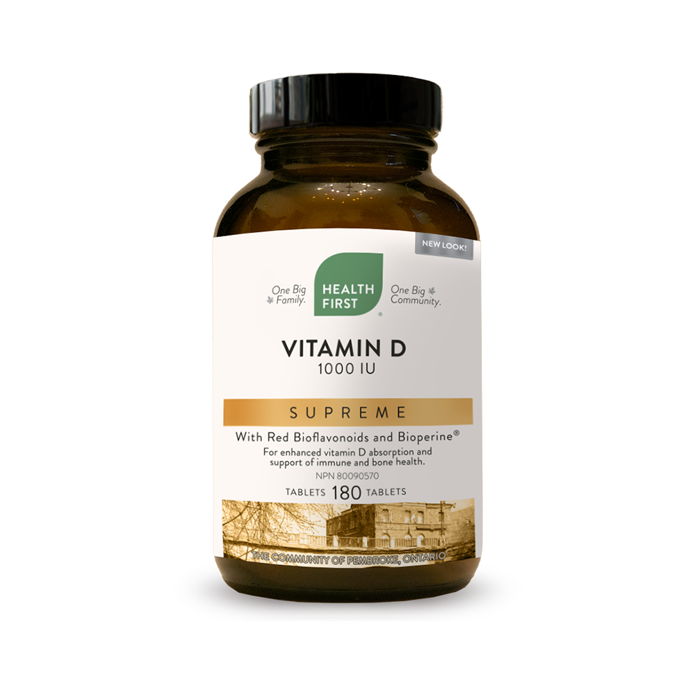 Vitamin D3 Supreme, 1000 IU,  180 tablets (Health First)
