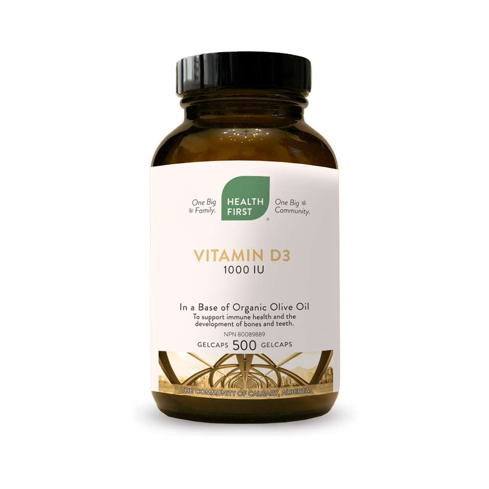Vitamin D3 500 gelcaps 1000IU (Health First)