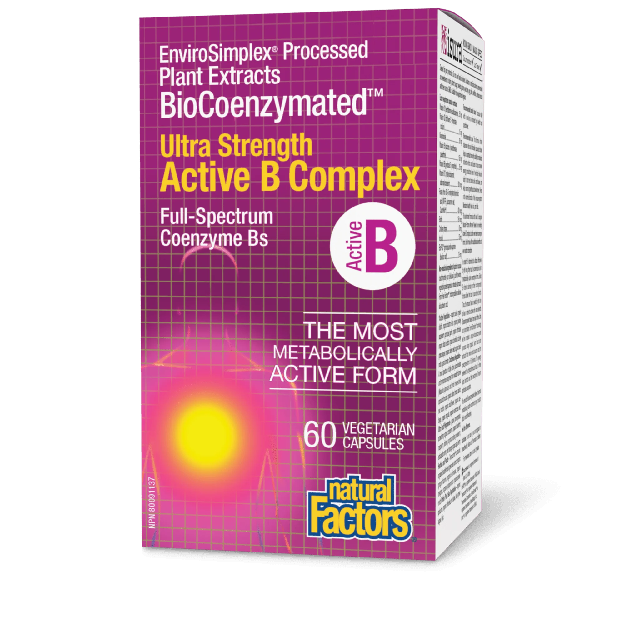 Active B Complex, 60 v-caps (Natural Factors)