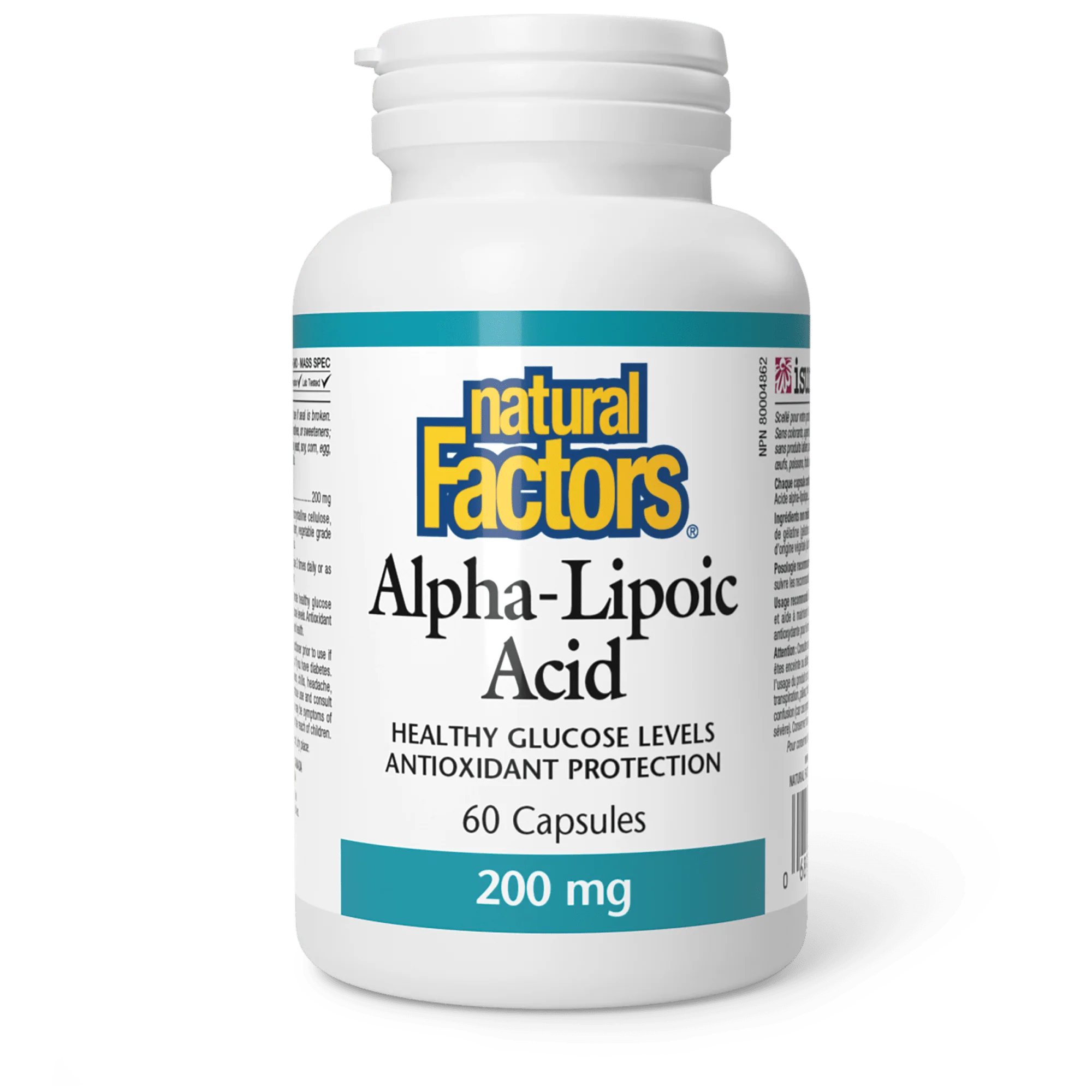 Alpha-Lipoic Acid, 200 mg, 60 capsules (Natural Factors)