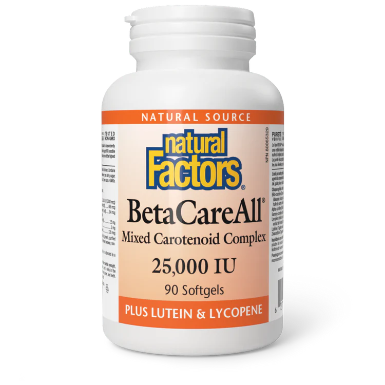 BetaCareAll, 25,000 IU, 90 softgels  (Natural Factors)