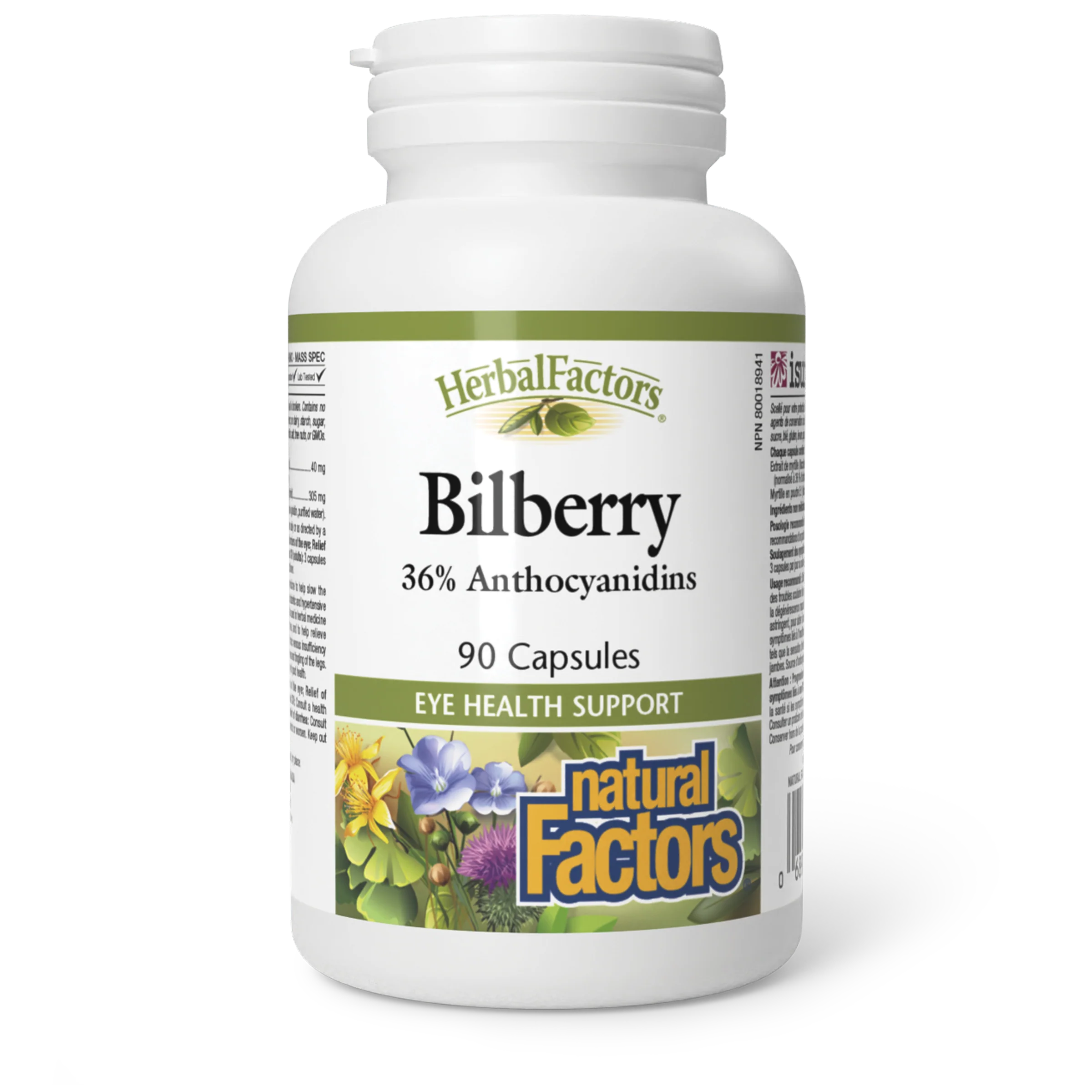 HerbalFactors Bilberry 40 mg 90 capsules (Natural Factors)
