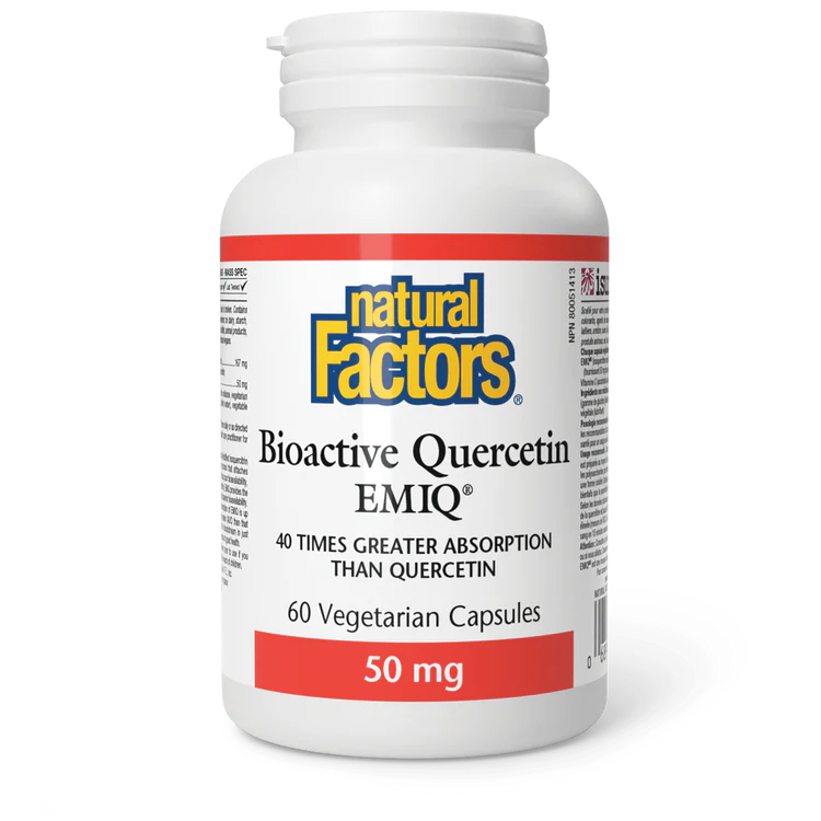 Bioactive Quercetin EMIQ, 50mg, 60 veg caps (Natural Factors)