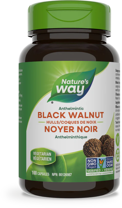 Black Walnut hulls 450 mg, 100 capsules (Nature's Way)