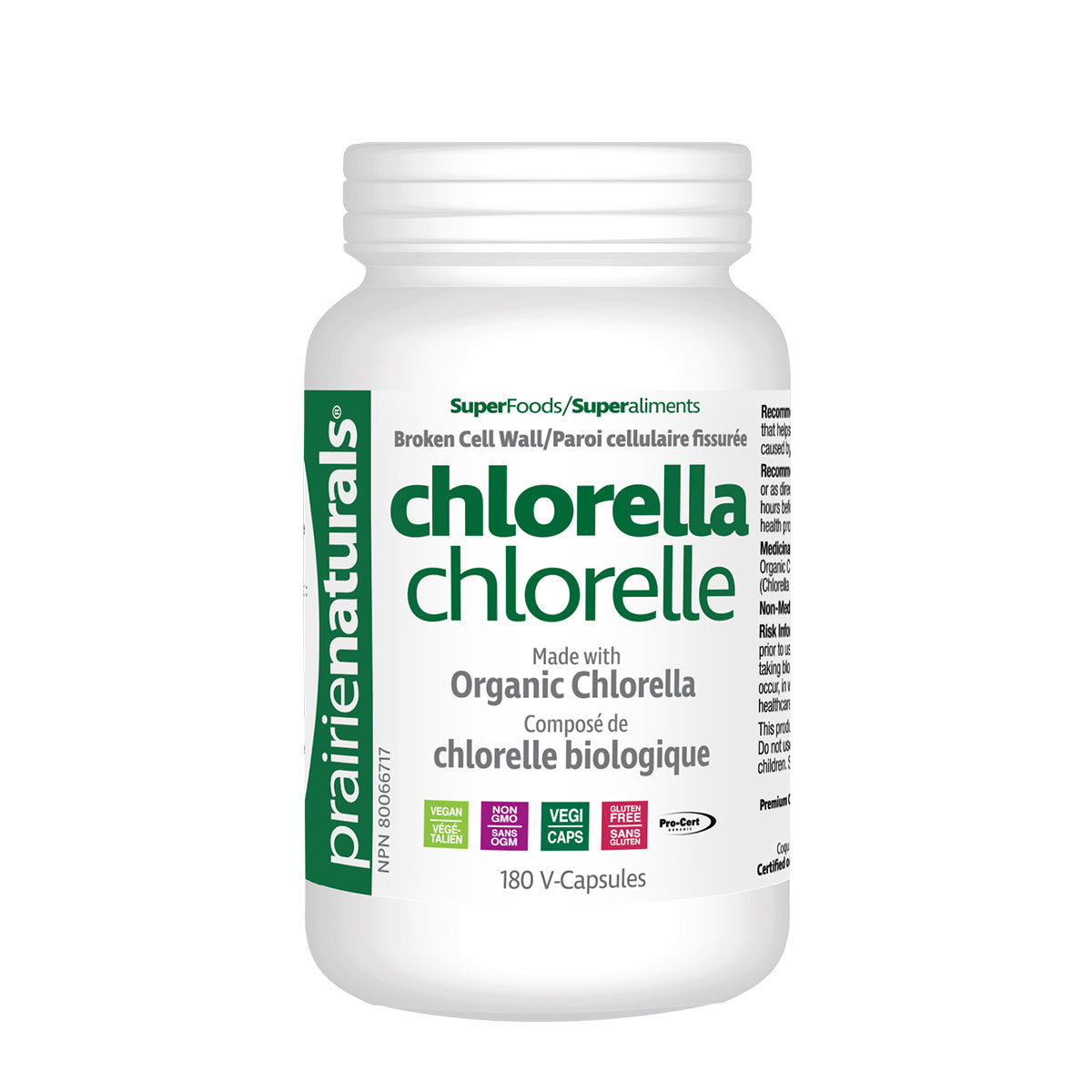 Chlorella, 180vegcaps (Prairie Naturals)