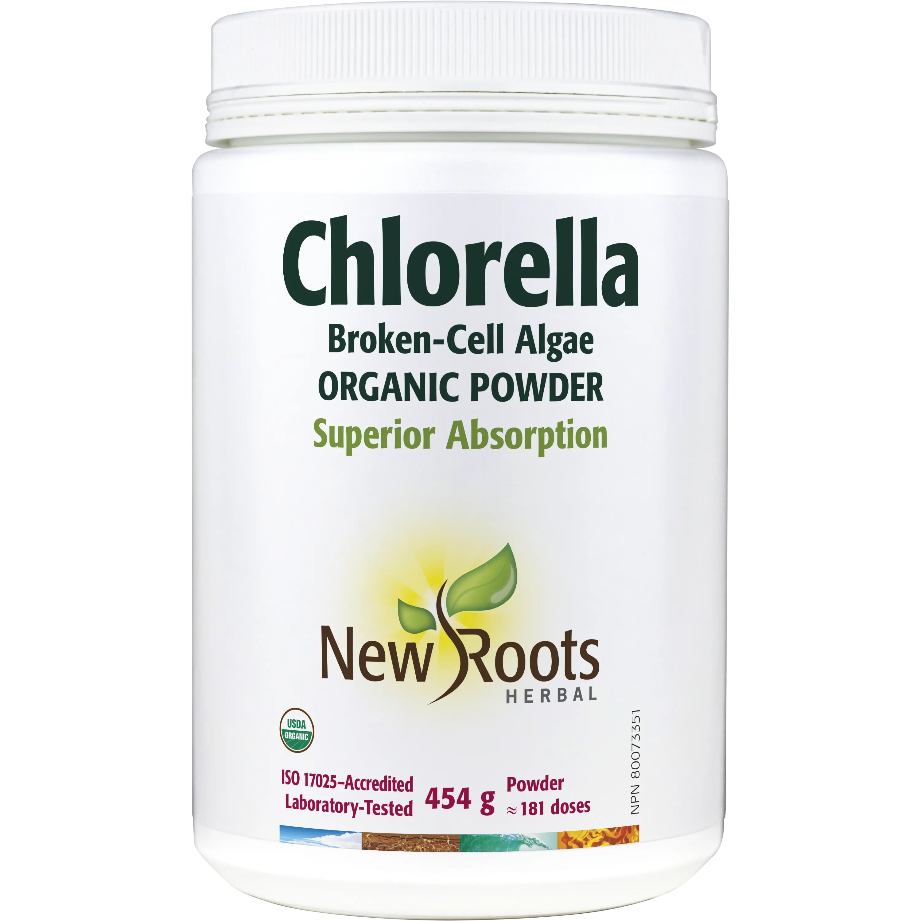 Chlorella powder organic, 227g (New Roots)
