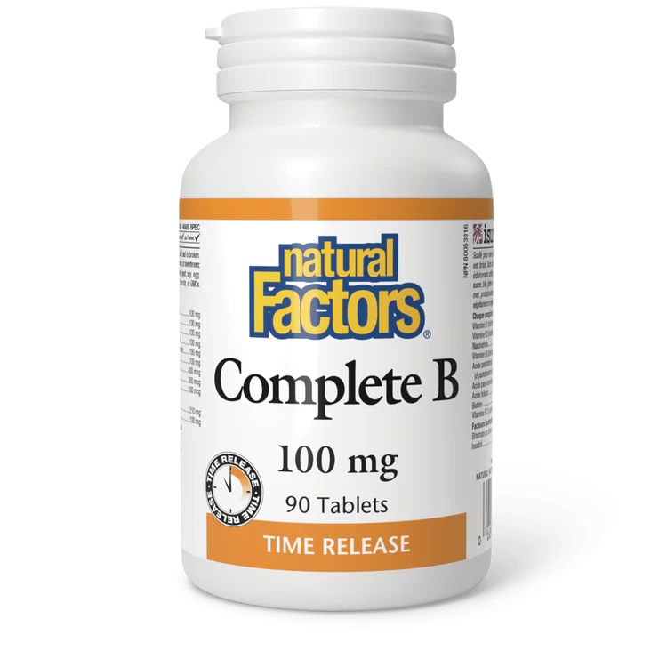 Complete B 100mg, time release 90 tabs (Natural Factors)