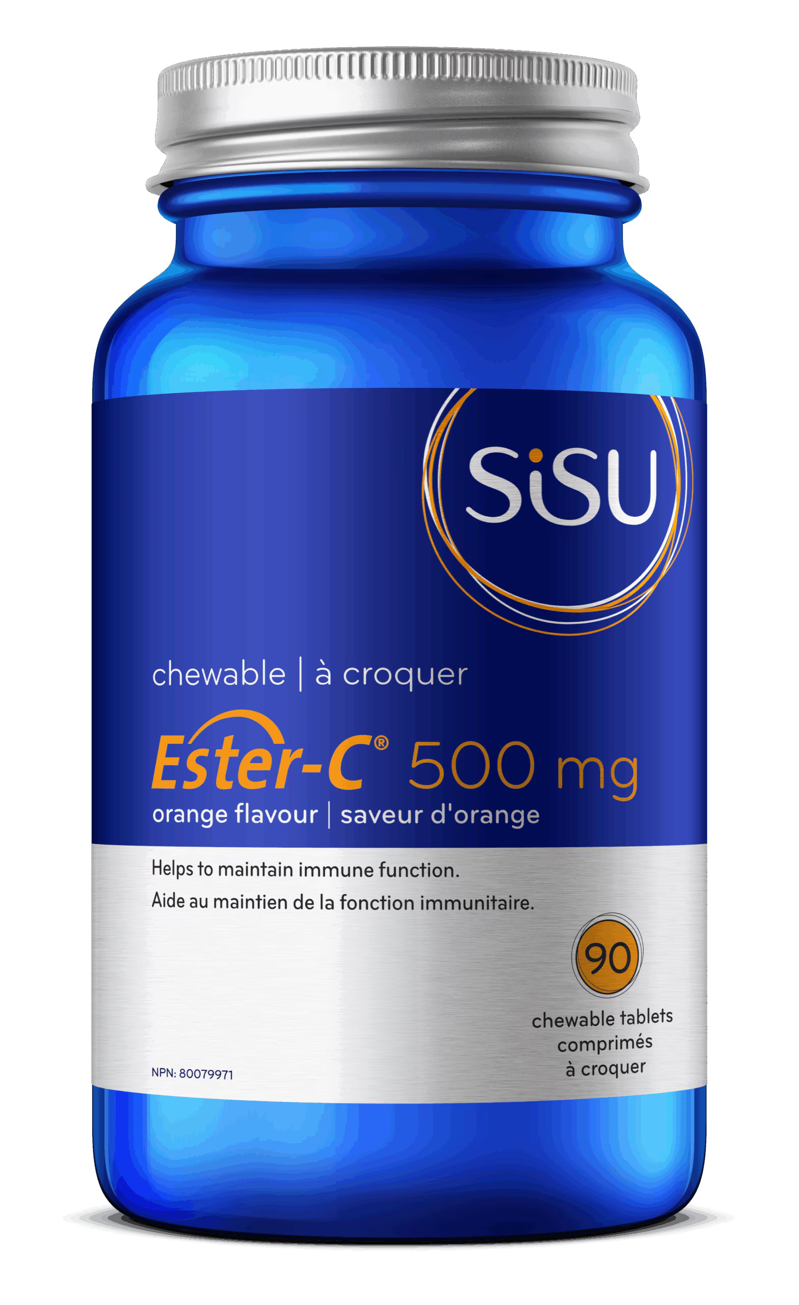EsterC, 500mg, 90 chewtabs, orange (Sisu)
