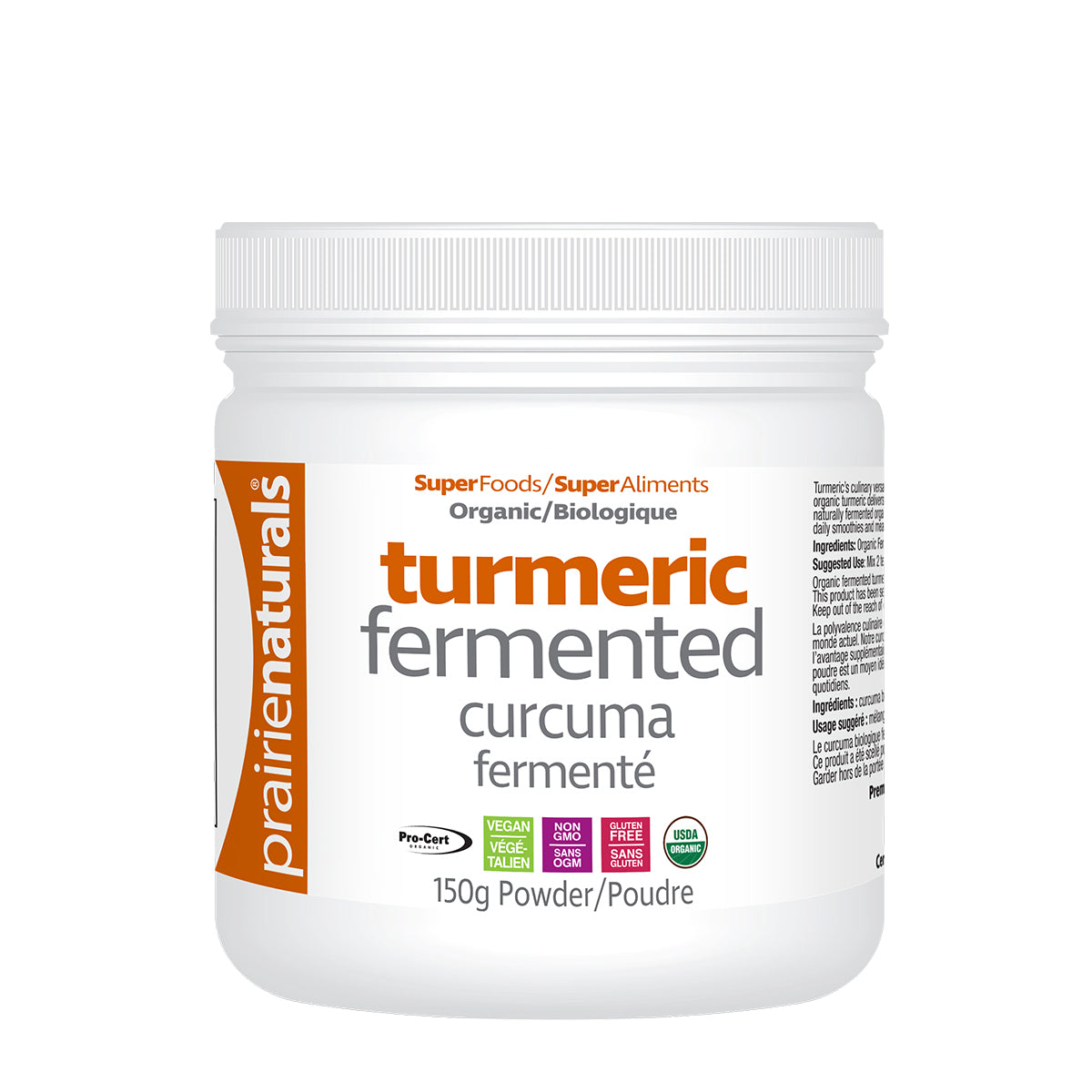 Fermented Turmeric Powder, 150g (Prairie Naturals)