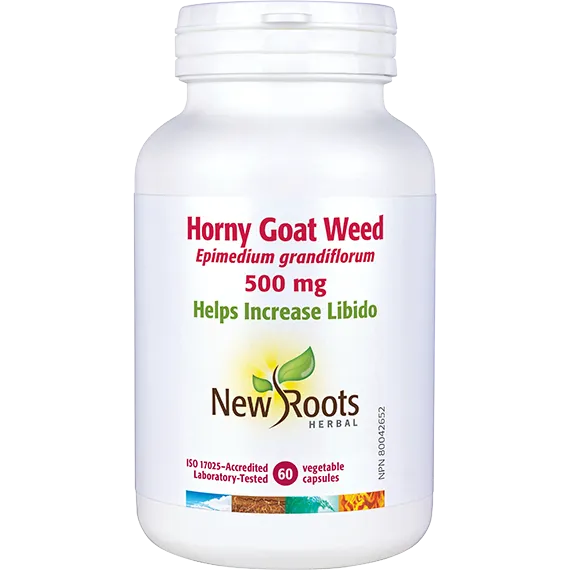 Horny Goat Weed 500 mg, 60 capsules (New Roots)