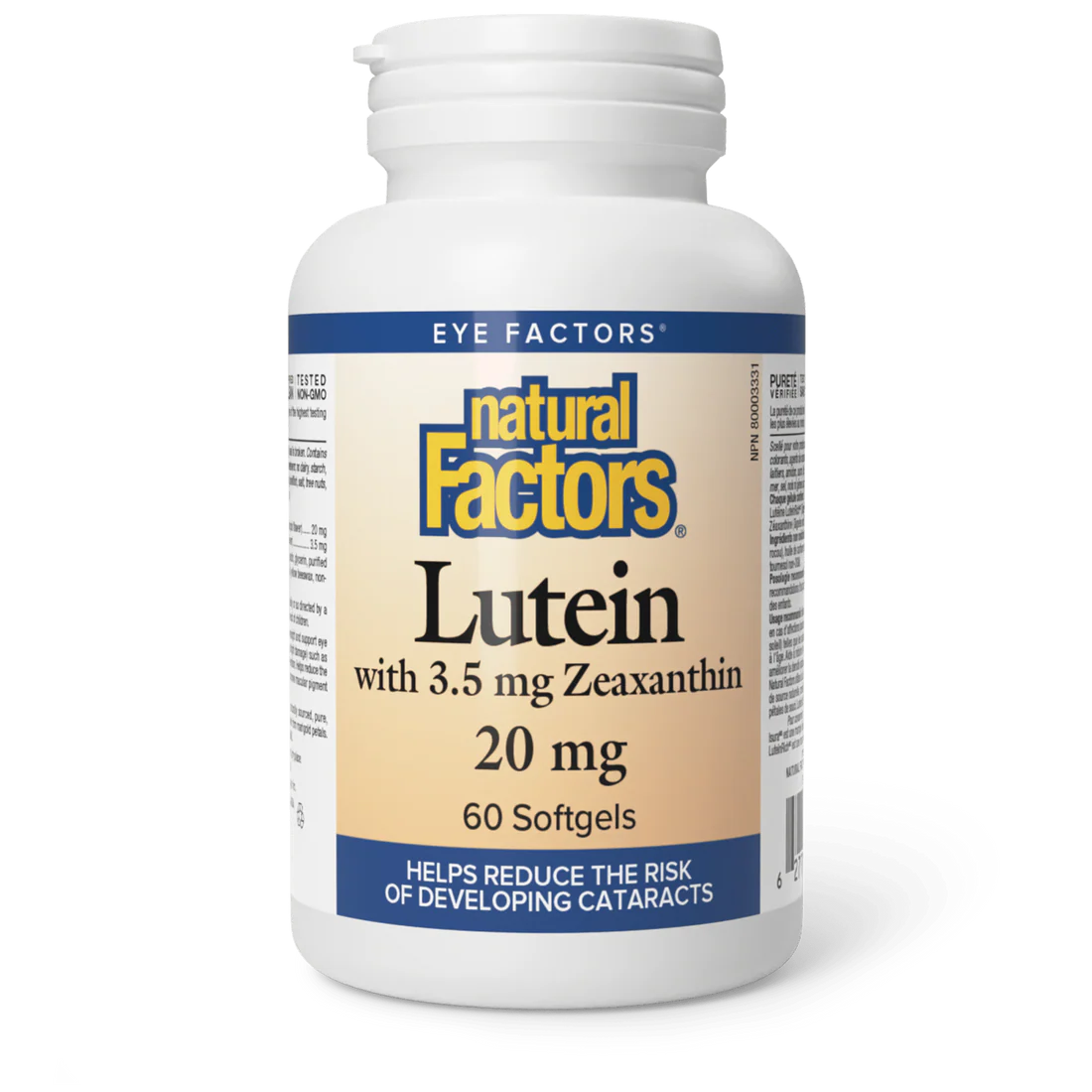 Lutein with Zeaxanthin, 20mg, 60 softgels (Natural Factors)