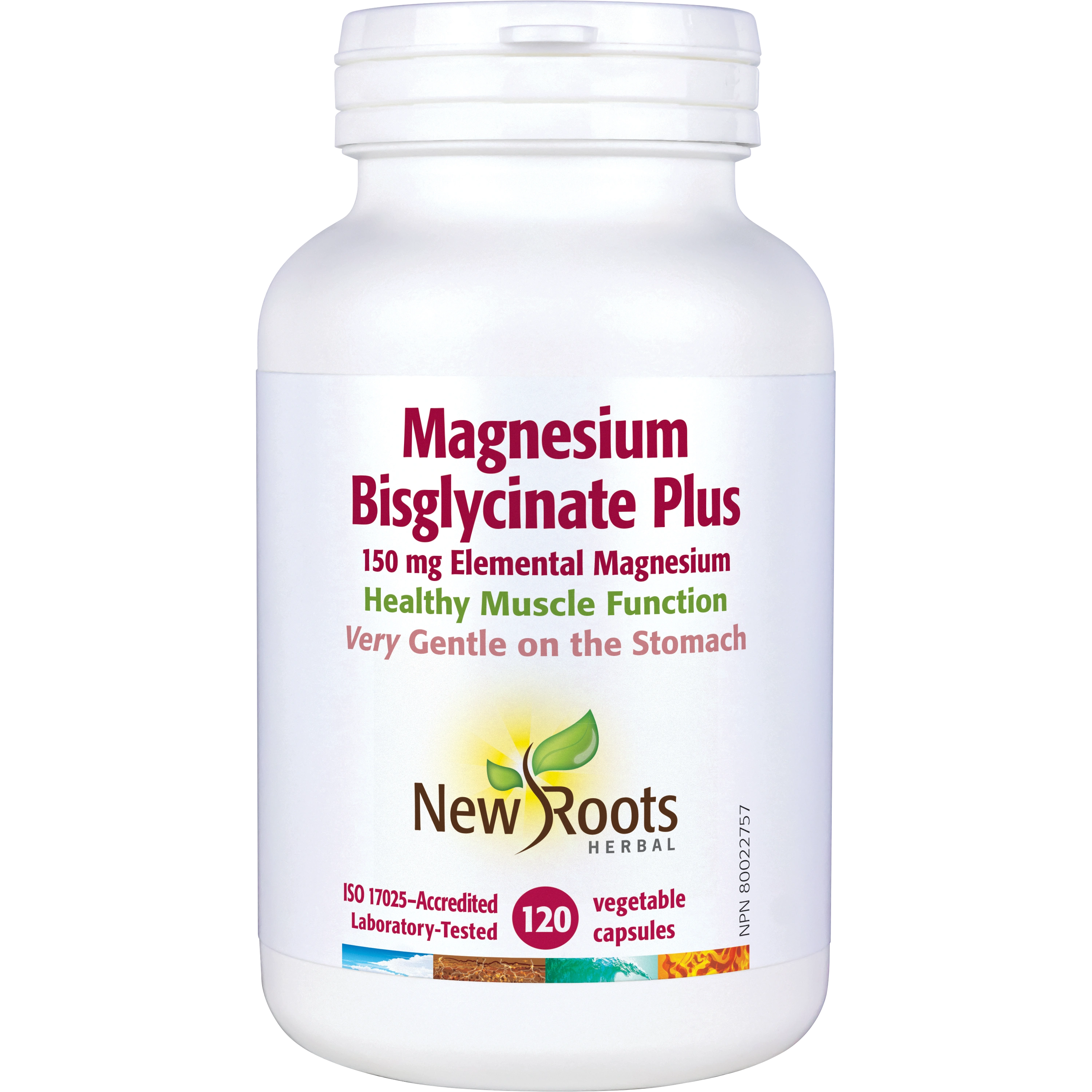Magnesium Bisglycinate Plus, 150mg, 120 vcaps (New Roots)
