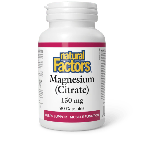 Magnesium Citrate, 150 mg, 90 capsules (Natural Factors)