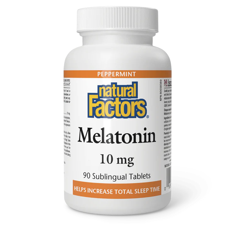 Melatonin 10mg, Pepermint (Natural Factors)