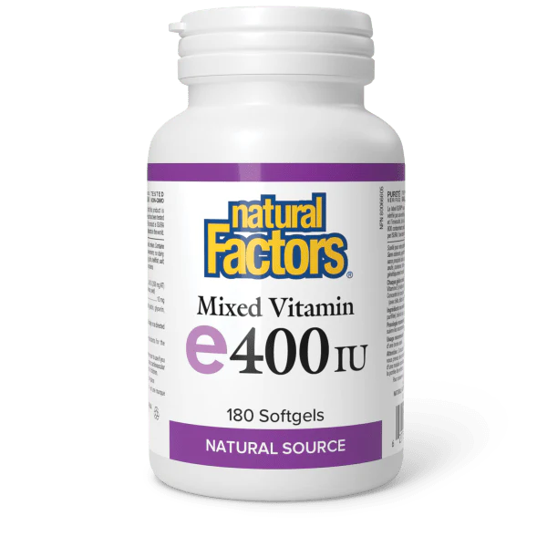 Mixed Vitamin E 400 IU, 180 softgels, Natural Source (Natural Factors)