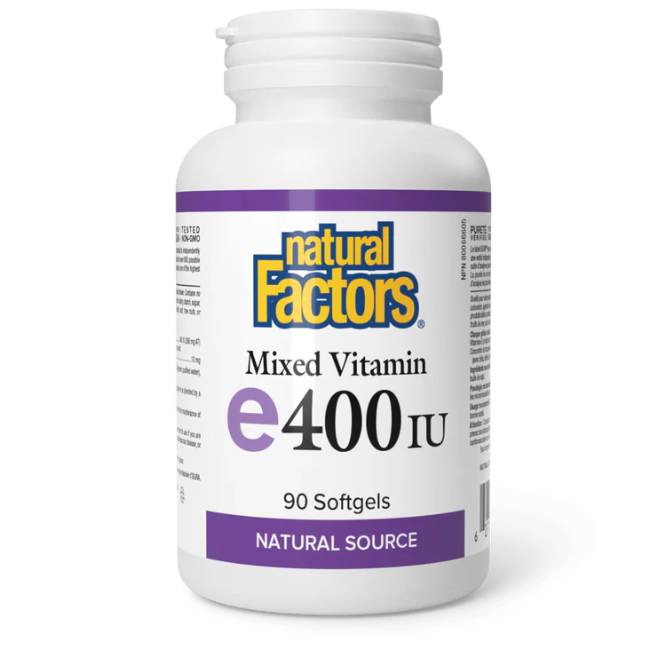 Mixed Vitamin E 400 IU, 90 softgels, Natural Source (Natural Factors)