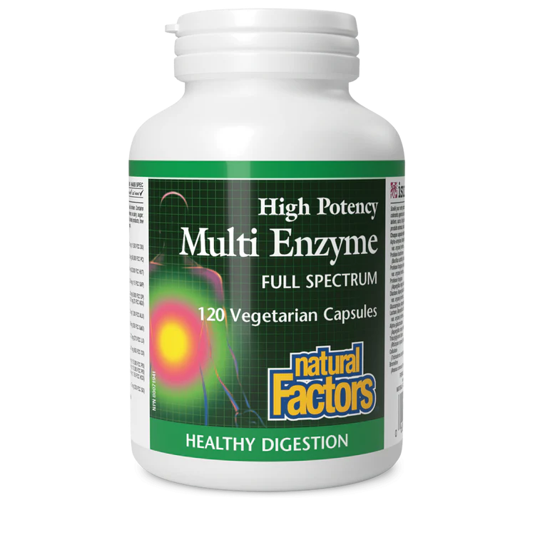 Multi Enzyme Full spectrum, 120 vcaps (Natural Factors)