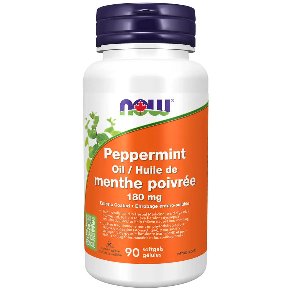 Peppermint Oil, 180mg, 90 softgels (Now)