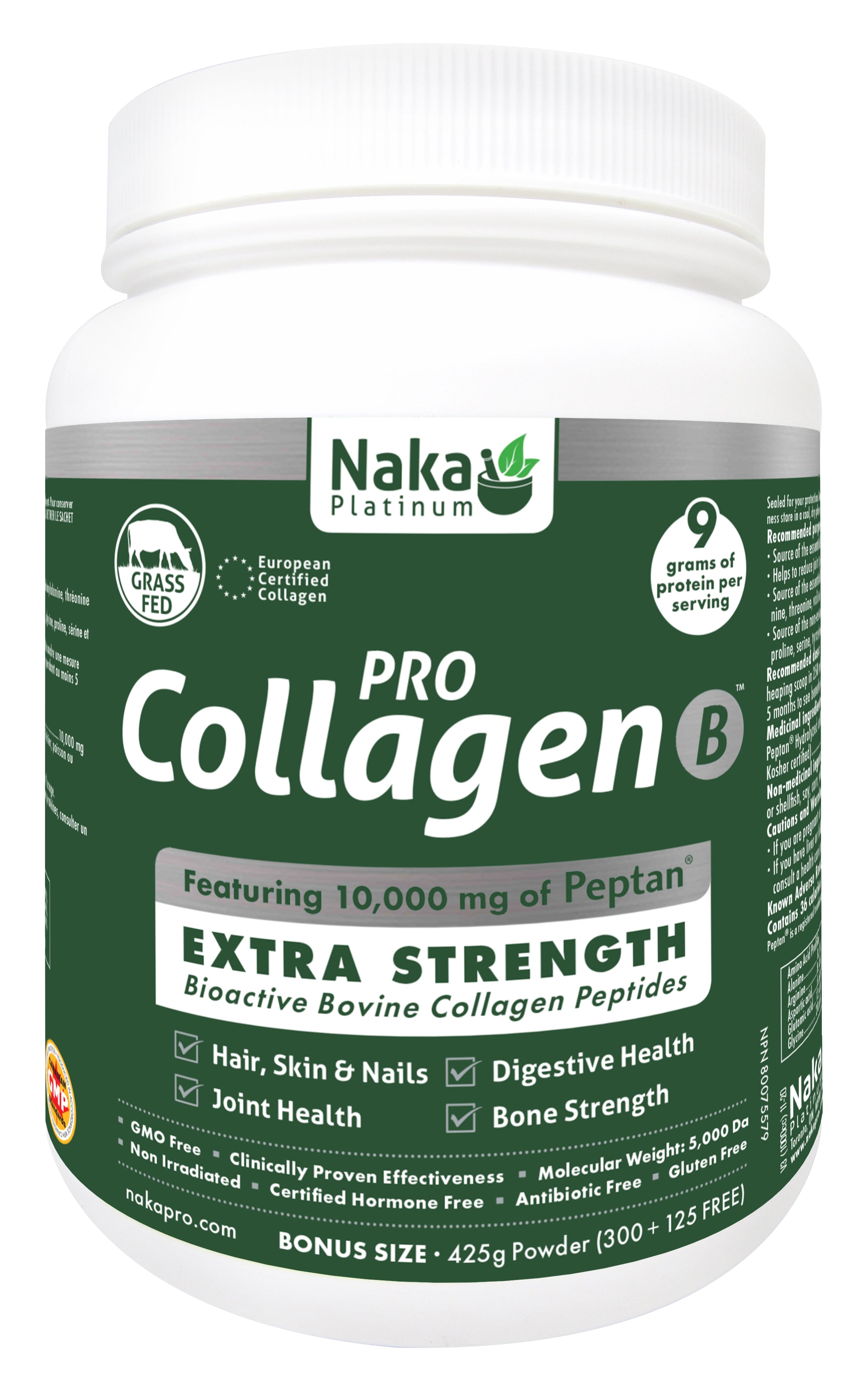 Pro Collagen B Extra Strength 425g (300g + 125g bonus) powder Unflavoured (Naka)