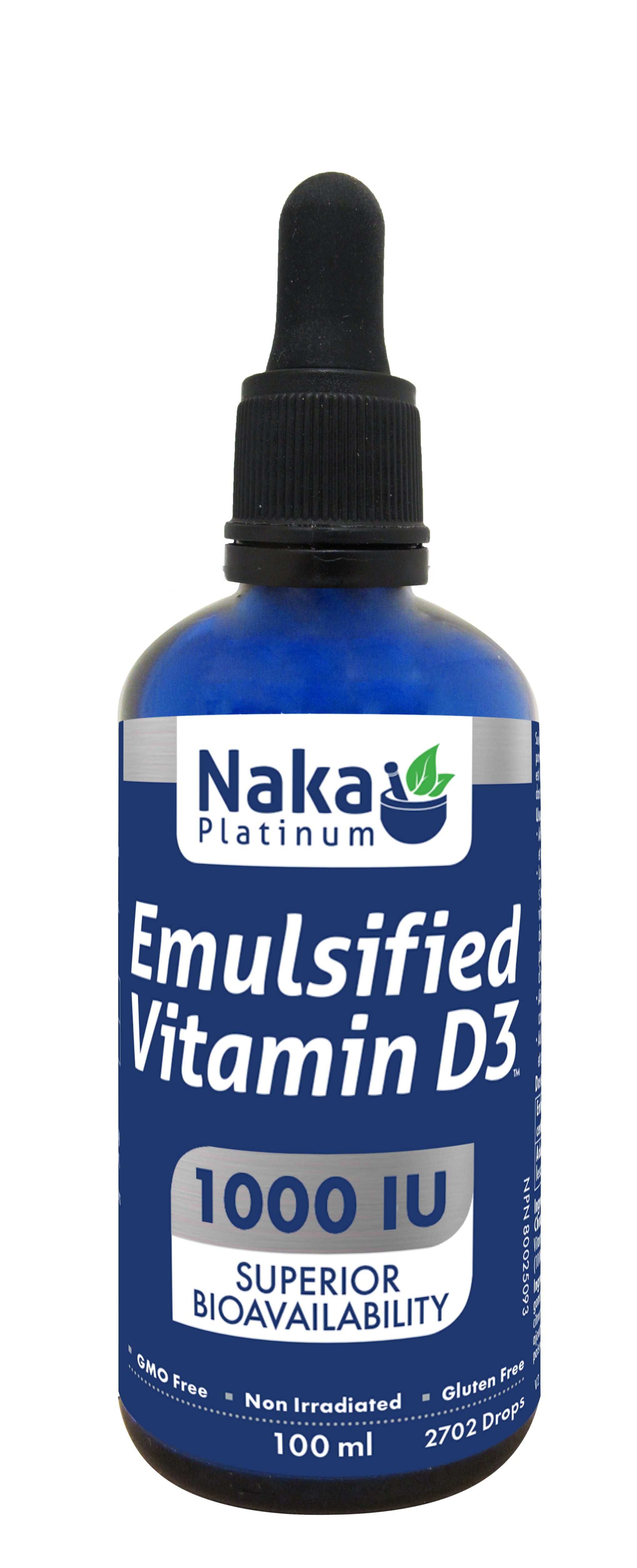Emulsified Vitamin D3, 1000 IU 100ml (Naka)
