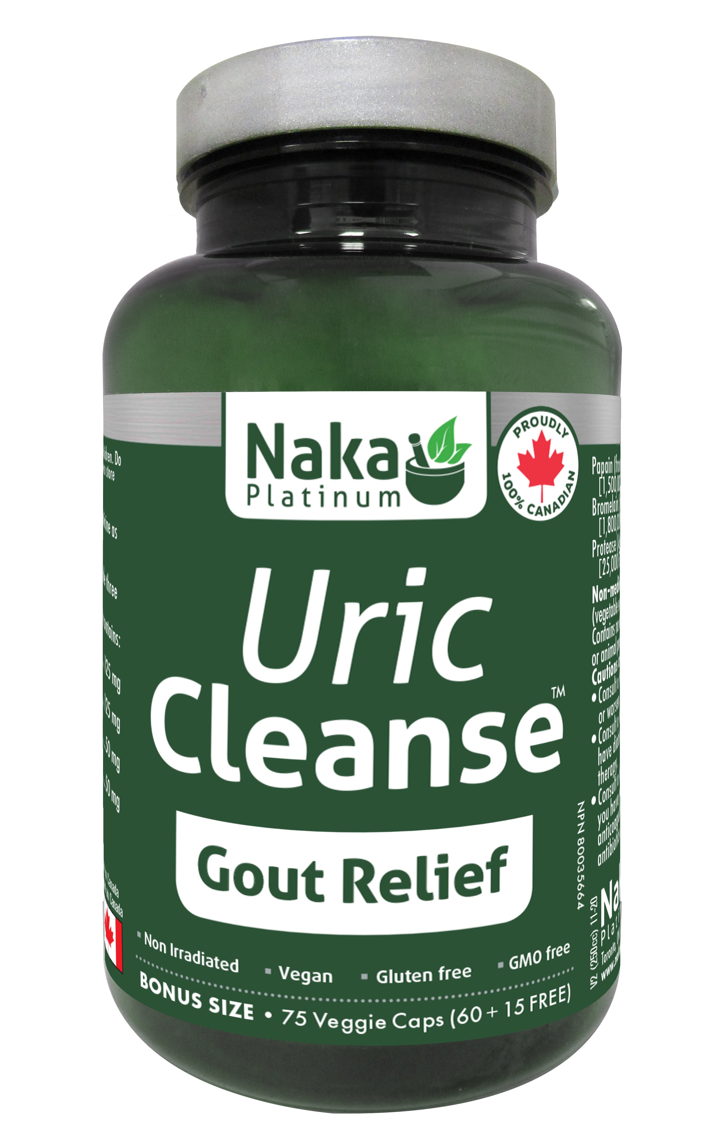 Uric cleanse, 500 mg, 75 vcaps (Naka)