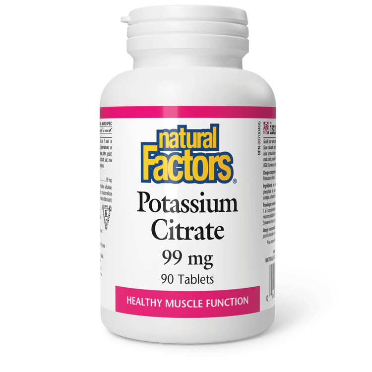 Potassium Citrate, 99 mg, 90 tablets  (Natural Factors)