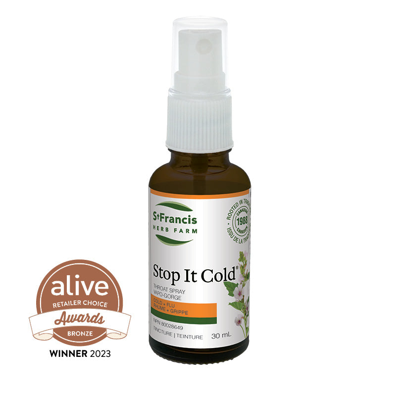 StopItCold Throat Spray, 30mL (St. Francis)