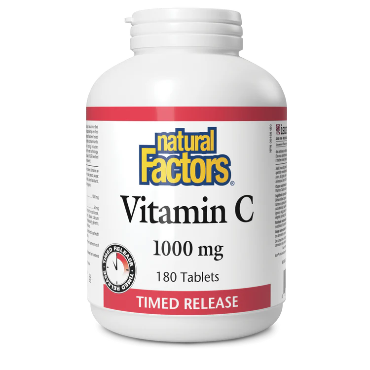 Vitamin C Time Release, 1000 mg, 180 tablets  (Natural Factors)