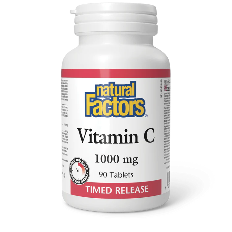 Vitamin C Time Release, 1000 mg, 90 tablets  (Natural Factors)