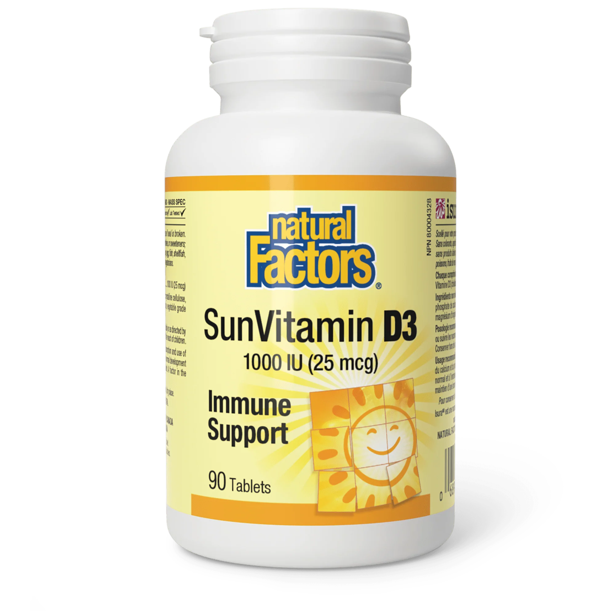 Vitamin D3 1000 IU, 90 tablets (Natural Factors)
