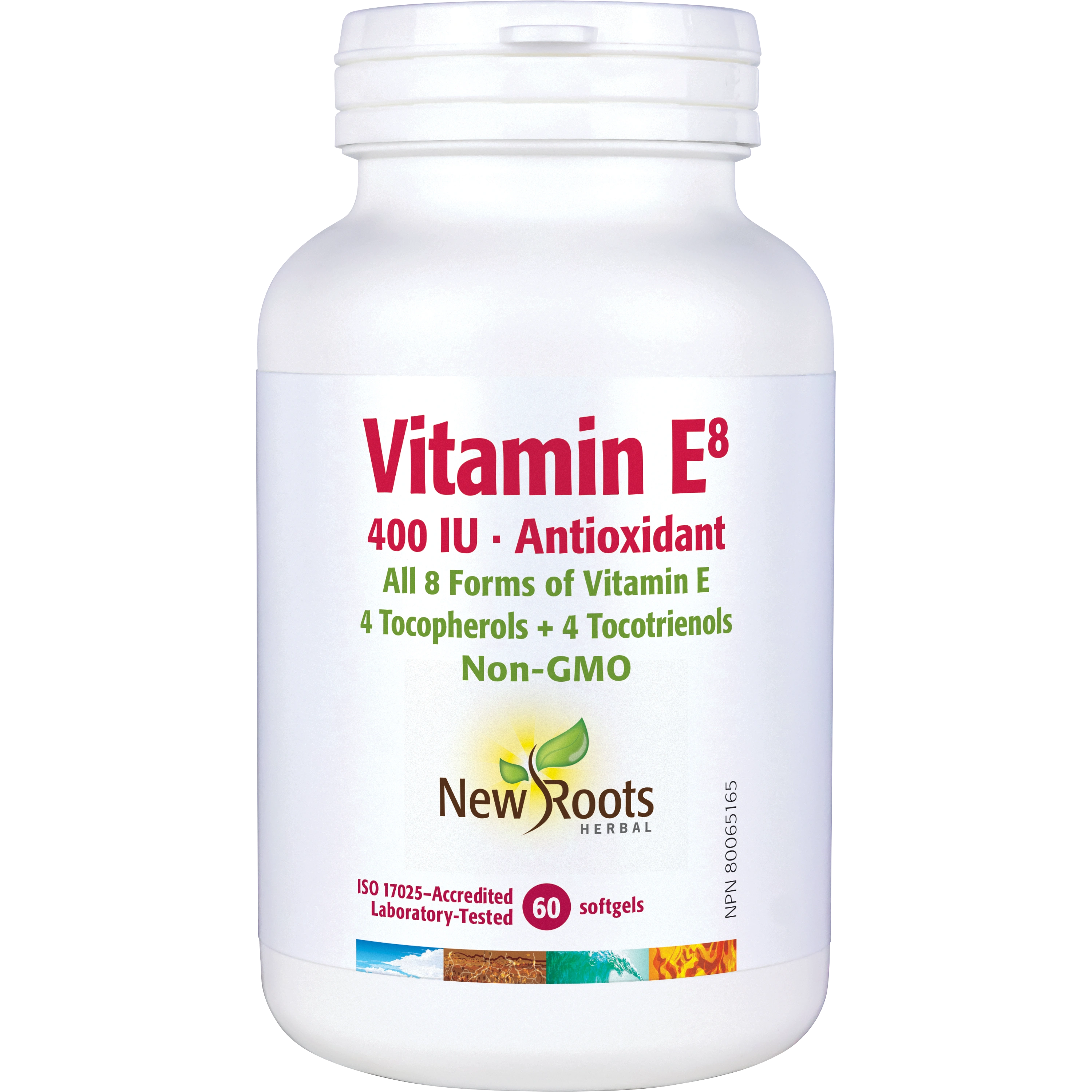 Vitamin E8 400 iu, 60 softgels (New Roots)