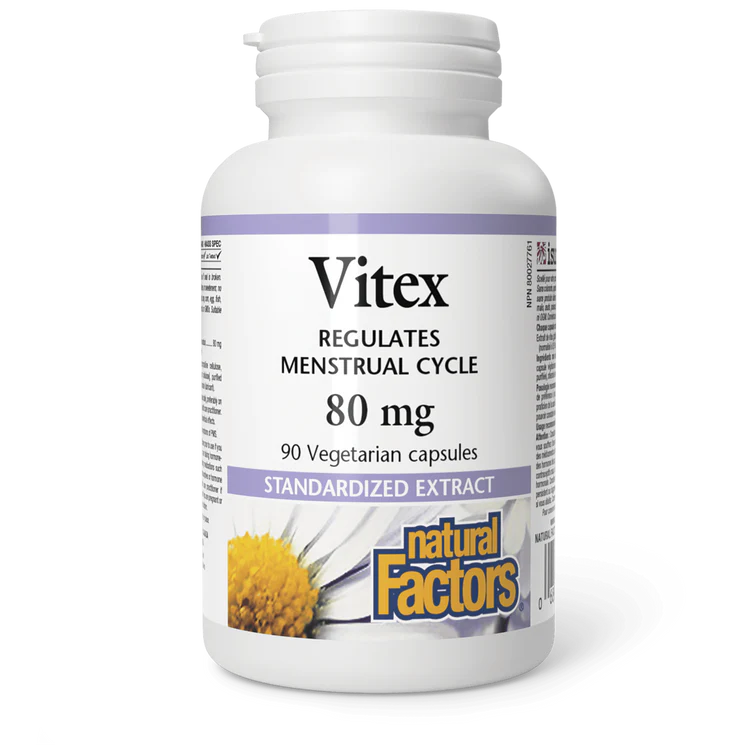 Vitex Standardized Extract, 80 mg, 90 Vegetarian Capsules (Natural Factors)
