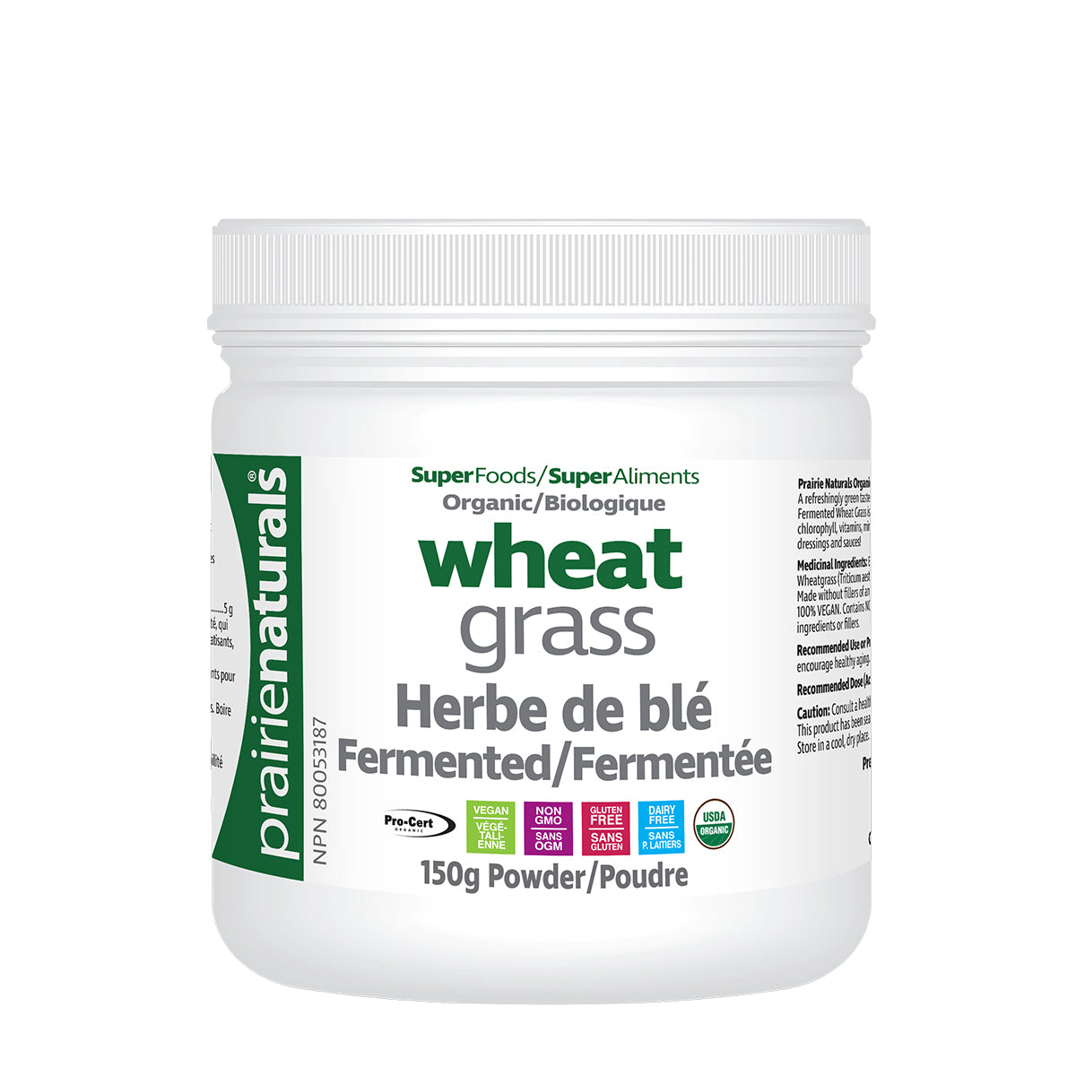 Wheat Grass powder, 150g (Prairie Naturals)