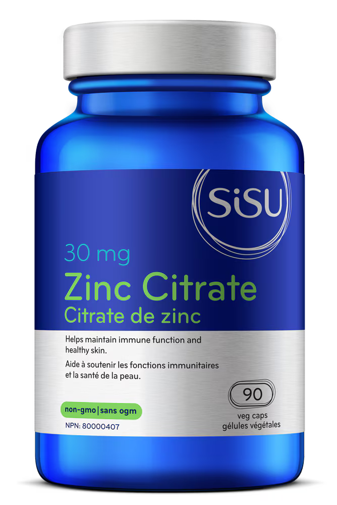 Zinc Citrate, 30mg, 90 vcaps (Sisu)