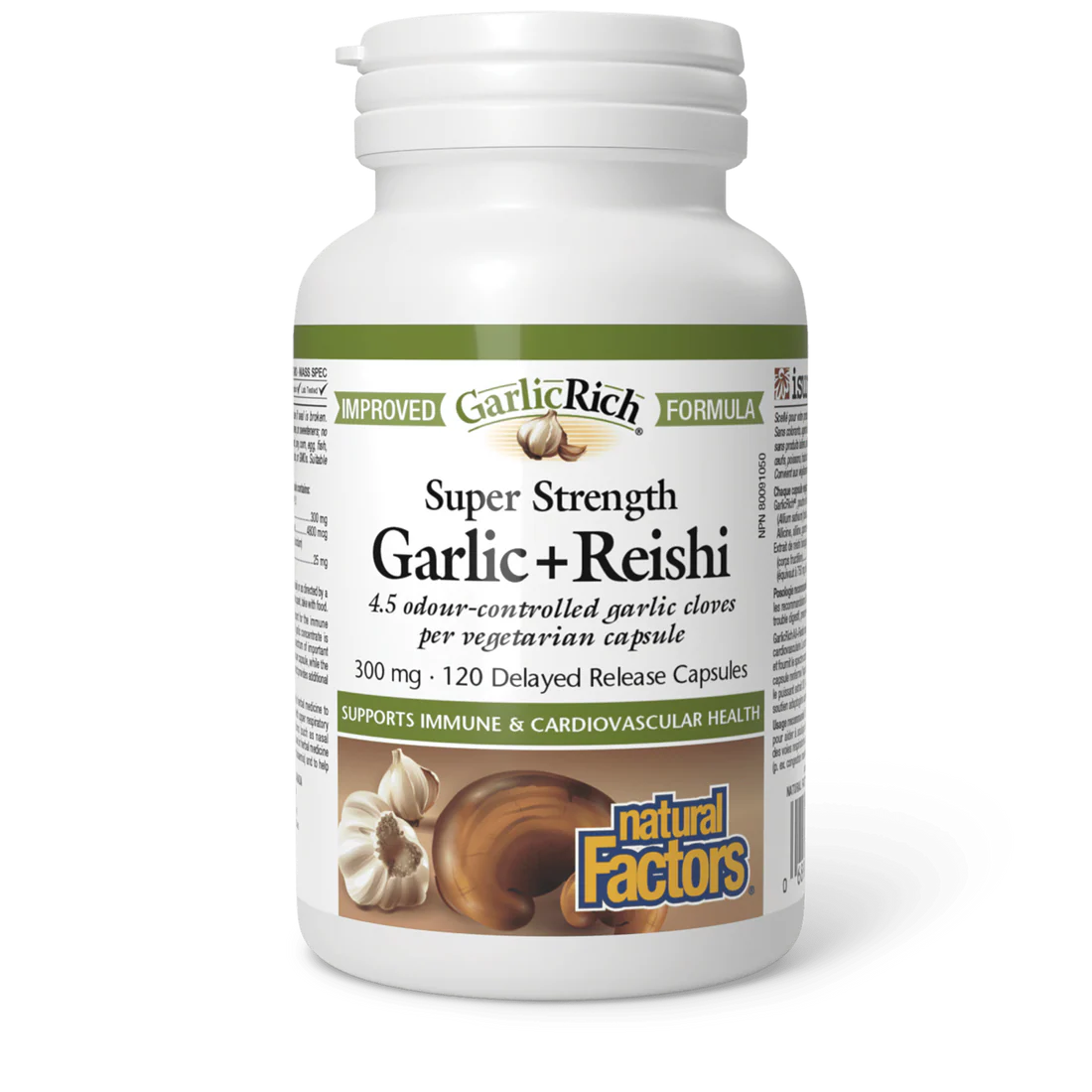 Super Strength Garlic & Reishi, 300 mg 120 capsules (Natural Factors)