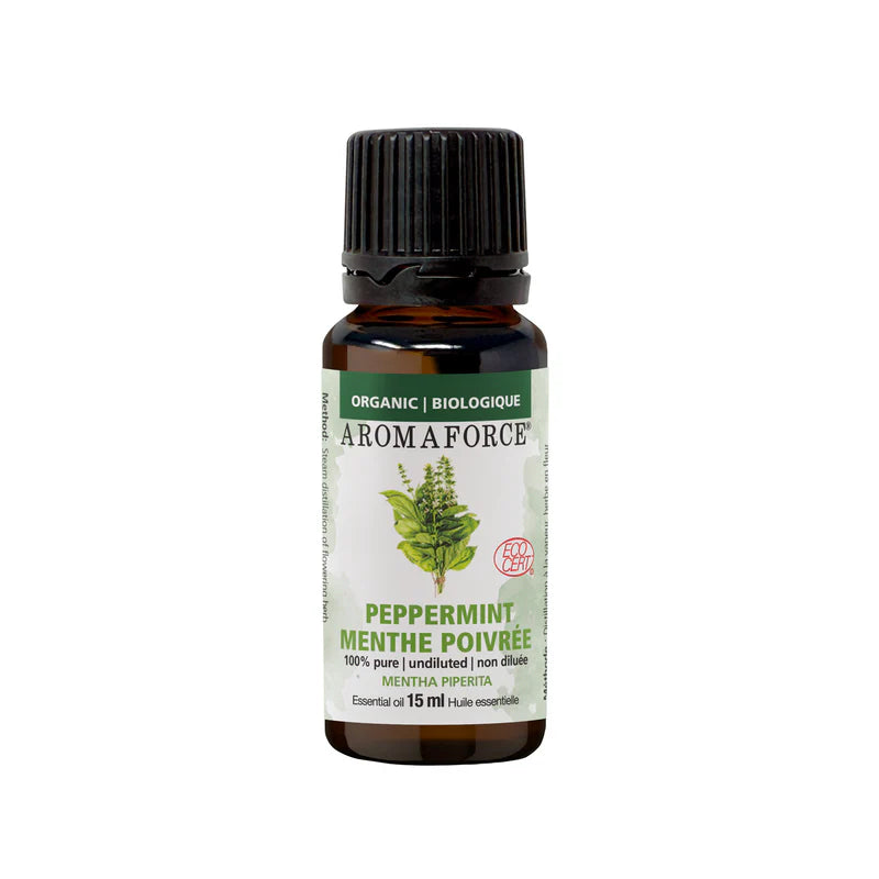 Organic Peppermint essential oil, 15ml (Aromaforce)